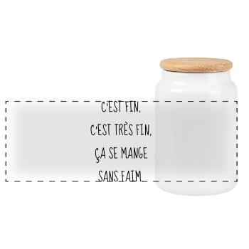 Cinéma / Citation / Série télé / Geek - Boîte à biscuits avec couvercle en bois - blanc - Devant