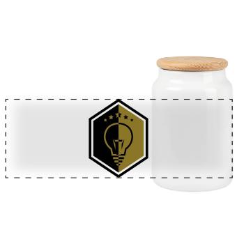 Electricien / Electricité / Travail / Métier / Job - Boîte à biscuits avec couvercle en bois - blanc - Devant