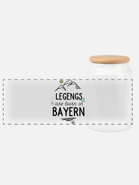 Lustige Geschenke für echte Bayern - Panorama Keksdose mit Holzdeckel - Weiß