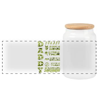 Inspirierende Motivation Zitat Kunstdruck - Panorama Keksdose mit Holzdeckel - Weiß - Vorne
