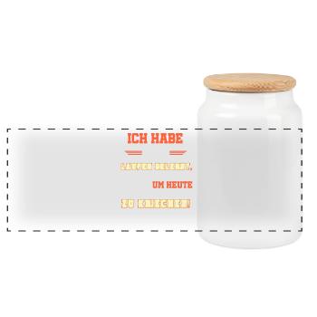 Coole Sprüche, patrioten Sprüche cooler spruch - Panorama Keksdose mit Holzdeckel - Weiß - Vorne