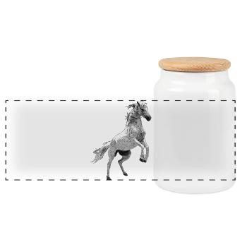 cavaliers, équitation nationale, équitation - Boîte à biscuits avec couvercle en bois - blanc - Devant