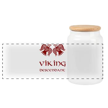 Rouille descendante viking - Boîte à biscuits avec couvercle en bois - blanc - Devant