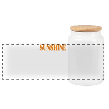Sunbeams Inspiration Saying - Panoramic Cookie Jar with Wooden Lid - white - Front