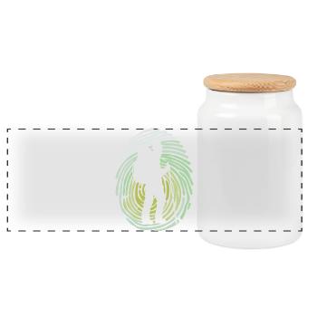 mountain hike, hiking, hiker, hike, trekking - Panoramic Cookie Jar with Wooden Lid - white - Front