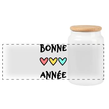 NOËL. ANNEE. ANNIVERSAIRE. RETRAITE. PAPA. MAMAM. - Boîte à biscuits avec couvercle en bois - blanc - Devant