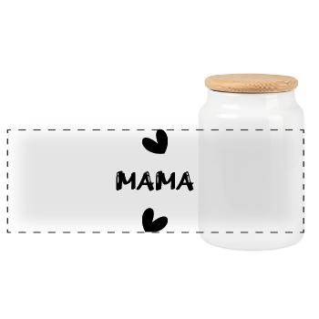 NOËL. ANNEE. ANNIVERSAIRE. RETRAITE. PAPA. MAMAM. - Boîte à biscuits avec couvercle en bois - blanc - Devant