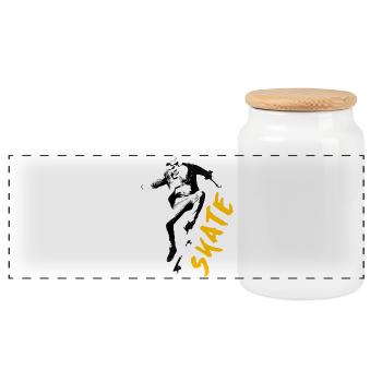 SKATE TSHIRT 2024 - Panoramic Cookie Jar with Wooden Lid - white - Front