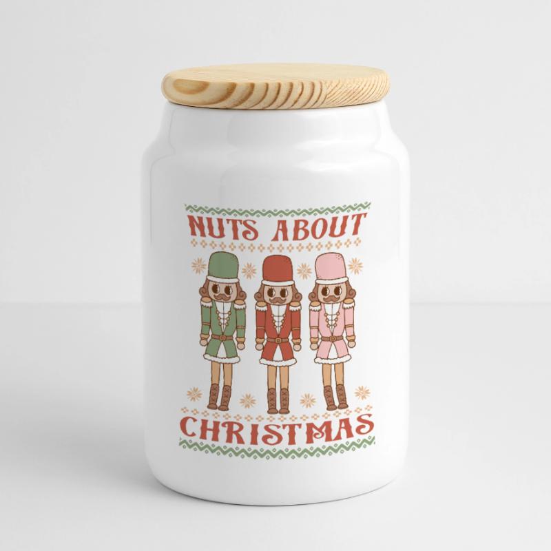 Pull de Noël moche Boîte à biscuits avec couvercle en bois