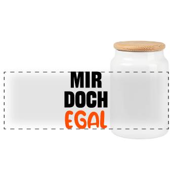 Je m’en fous Déclaration Indifférente Chill - Boîte à biscuits avec couvercle en bois - blanc - Devant