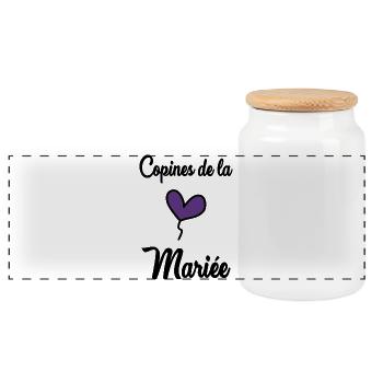 FUTURE MARIEE. EVJF. MARIEE - Boîte à biscuits avec couvercle en bois - blanc - Devant