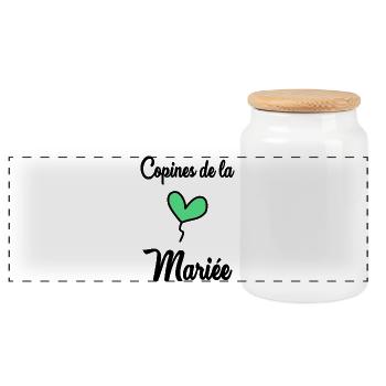 FUTURE MARIEE. EVJF. MARIEE. TEAM. TEAM MARIEE - Boîte à biscuits avec couvercle en bois - blanc - Devant