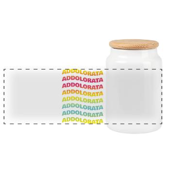 T-shirt Addolorata wave effect t-shirt gift - Panoramic Cookie Jar with Wooden Lid - white - Front