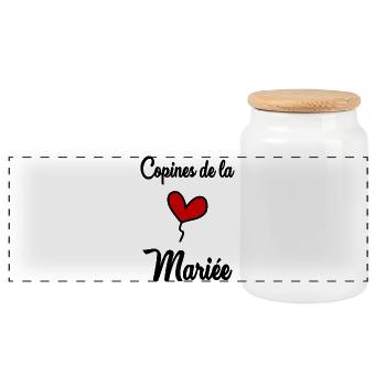 MARIEE. FUTURE MARIEE. EVJF. TEAM. TEAM MARIEE - Boîte à biscuits avec couvercle en bois - blanc - Devant