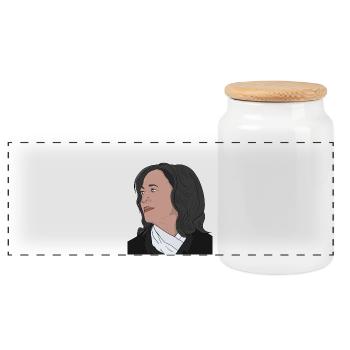 L’incroyable Kamala Harris - Boîte à biscuits avec couvercle en bois - blanc - Devant