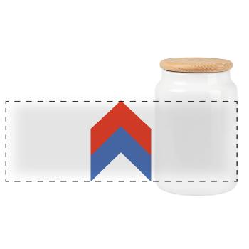 Vibrant energy - Panorama Keksdose mit Holzdeckel - Weiß - Vorne