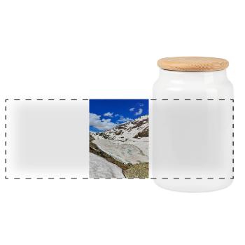 Lac Blanc Juni 2024 - Panorama Keksdose mit Holzdeckel - Weiß - Vorne