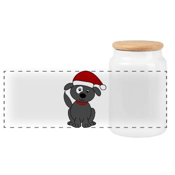 Jahrestag. Jubiläumsdekade. Humor. komisch - Panorama Keksdose mit Holzdeckel - Weiß - Vorne