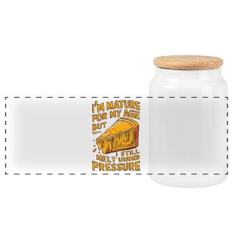 Mature Cheese - Panorama Keksdose mit Holzdeckel - Weiß - Vorne