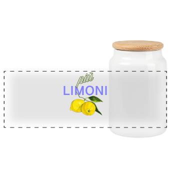 piu limoni - Panorama Keksdose mit Holzdeckel - Weiß - Vorne