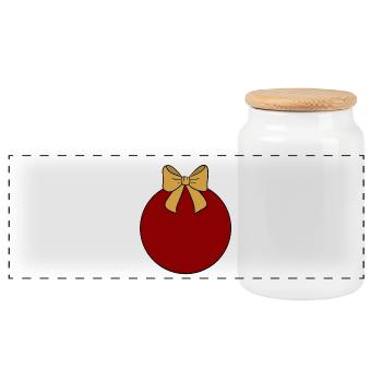 Bagatelle - Boîte à biscuits avec couvercle en bois - blanc - Devant
