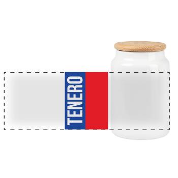 Trendy Tenero T-Shirt - Panoramic Cookie Jar with Wooden Lid - white - Front