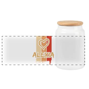 Alexia Alexia - Panorama Keksdose mit Holzdeckel - Weiß - Vorne