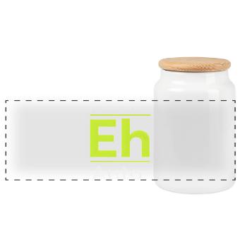 E-car Funny sayings about e-mobility Electric car - Panoramic Cookie Jar with Wooden Lid - white - Front