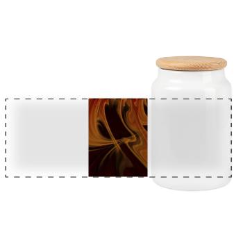 Désert - Boîte à biscuits avec couvercle en bois - blanc - Devant