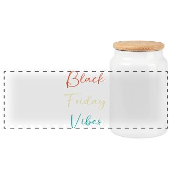 Kaufrausch Black Friday - Panorama Keksdose mit Holzdeckel - Weiß - Vorne