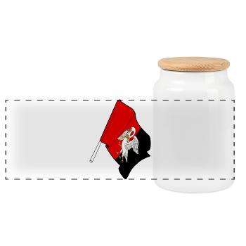 Buckinghamshire Flag - Panoramic Cookie Jar with Wooden Lid - white - Front