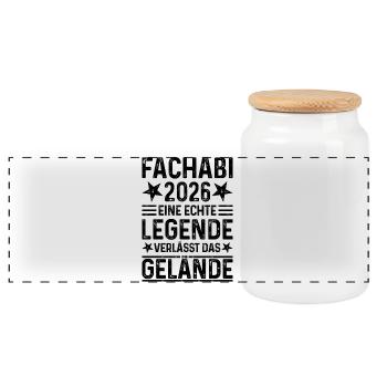 Fachabi 2026 : Une légende quitte le site - Boîte à biscuits avec couvercle en bois - blanc - Devant