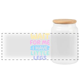 Cute Saying Humor Meme Funny Gift Idea - Panoramic Cookie Jar with Wooden Lid - white - Front