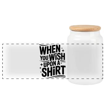 Fairy Tale Wish T-Shirt - Panoramic Cookie Jar with Wooden Lid - white - Front