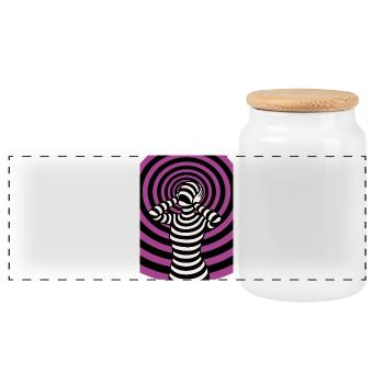 Hypnos, hallucinations - Boîte à biscuits avec couvercle en bois - blanc - Devant