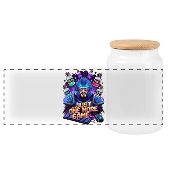 Encore un match - Boîte à biscuits avec couvercle en bois - blanc - Devant
