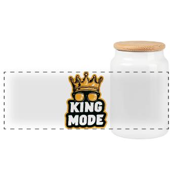 T-shirt drôle du Roi des Échecs pour hommes - Boîte à biscuits avec couvercle en bois - blanc - Devant