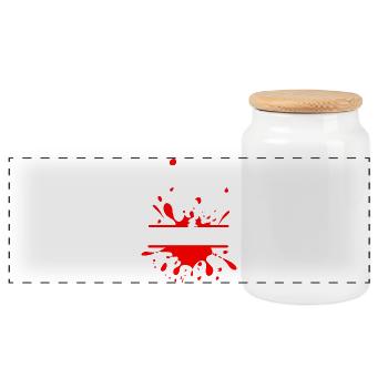 Mud Run Duo – Individuelles Splash-Design - Panorama Keksdose mit Holzdeckel - Weiß - Vorne