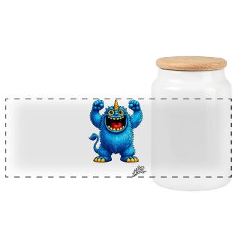 Le Gardien des Cœurs Bleus - Boîte à biscuits avec couvercle en bois - blanc - Devant