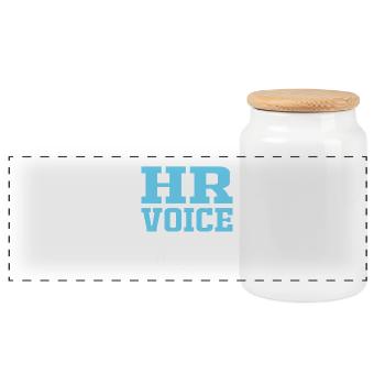 HR Manager - Panoramic Cookie Jar with Wooden Lid - white - Front