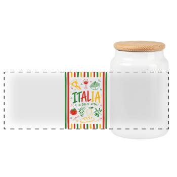 Italia - La dolce vita - Panorama Keksdose mit Holzdeckel - Weiß - Vorne
