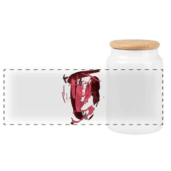 Conception de fond abstraite. - Boîte à biscuits avec couvercle en bois - blanc - Devant