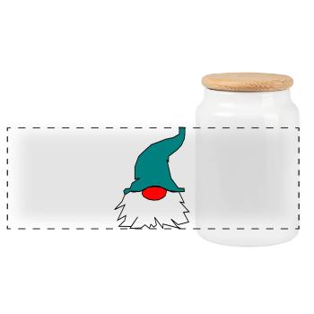 blauer_wichtel_21 - Boîte à biscuits avec couvercle en bois - blanc - Devant