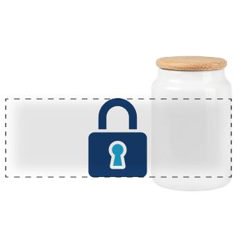 Verrouillage Solide Icône Sécurité Protection de Sécurité - Boîte à biscuits avec couvercle en bois - blanc - Devant