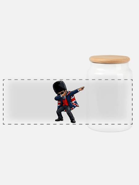 Dabbing Brite - Panorama Keksdose mit Holzdeckel - Weiß