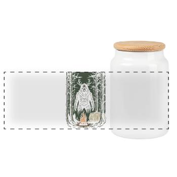 Hiking - Outdoor Adventure - You're Not Alone - Panoramic Cookie Jar with Wooden Lid - white - Front
