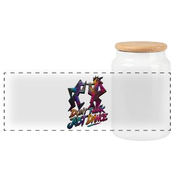 Ne pensez pas juste au graffiti de danse - Boîte à biscuits avec couvercle en bois - blanc - Devant