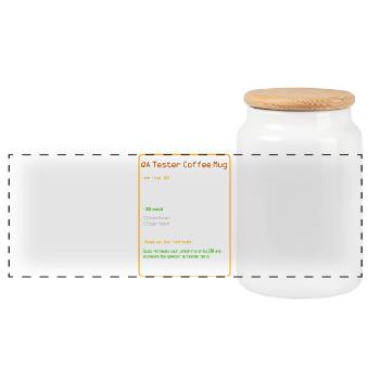 QA Tester Coffee Mug Level 666 - Panoramic Cookie Jar with Wooden Lid - white - Front