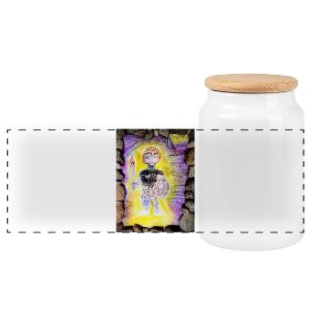 Finde Jesus von Eunice Ahiale - Boîte à biscuits avec couvercle en bois - blanc - Devant