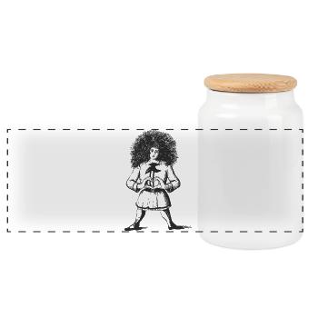 Struwwelpeter mit Herz - Panorama Keksdose mit Holzdeckel - Weiß - Vorne